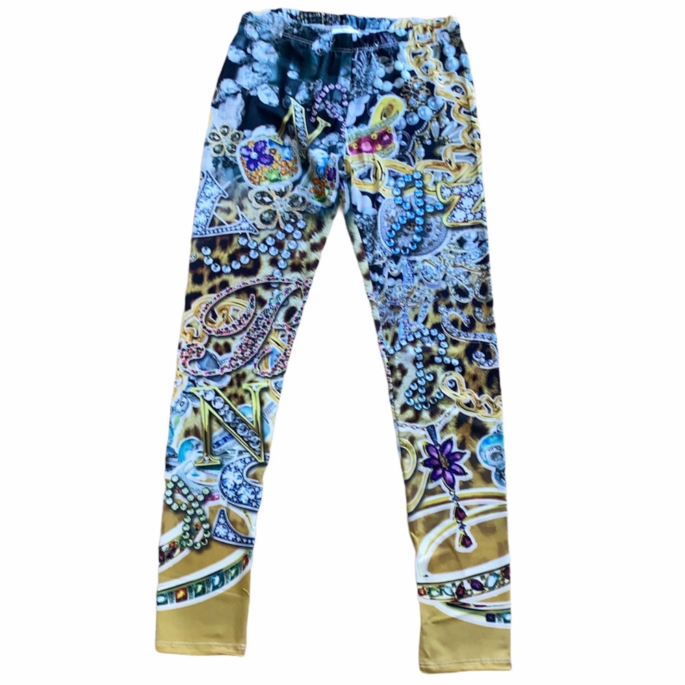 NWT Liv by Phat Buddha Riches Print Leggings sz M